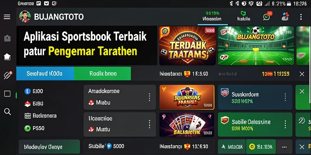 Tampilan antarmuka pengguna yang menarik dalam BUJANGTOTO.