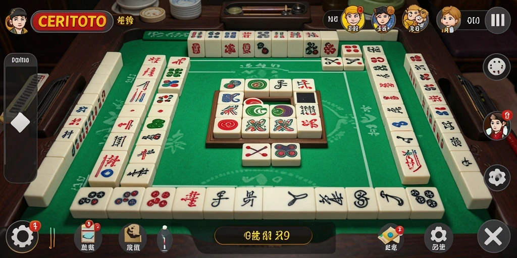 Screenshot gameplay CERITOTO menampilkan keseruan permainan Mahjong.