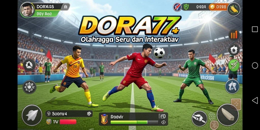 Screenshot gameplay DORA77 menunjukkan aksi seru dalam olahraga.