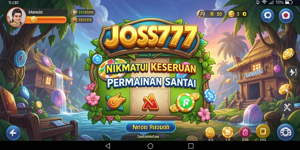 Screenshot utama JOSS777 menampilkan gameplay yang seru dan menyenangkan.