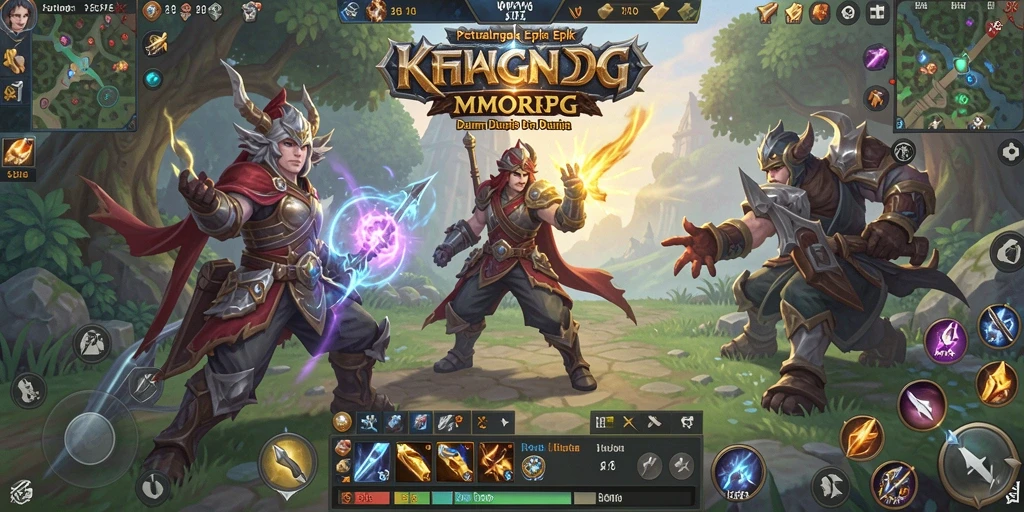 Tampilan aksi seru dalam gameplay KAGANDAN di dunia MMORPG.