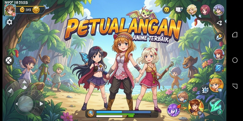 Tampilan gameplay MPO555 dengan karakter Anime yang menawan.
