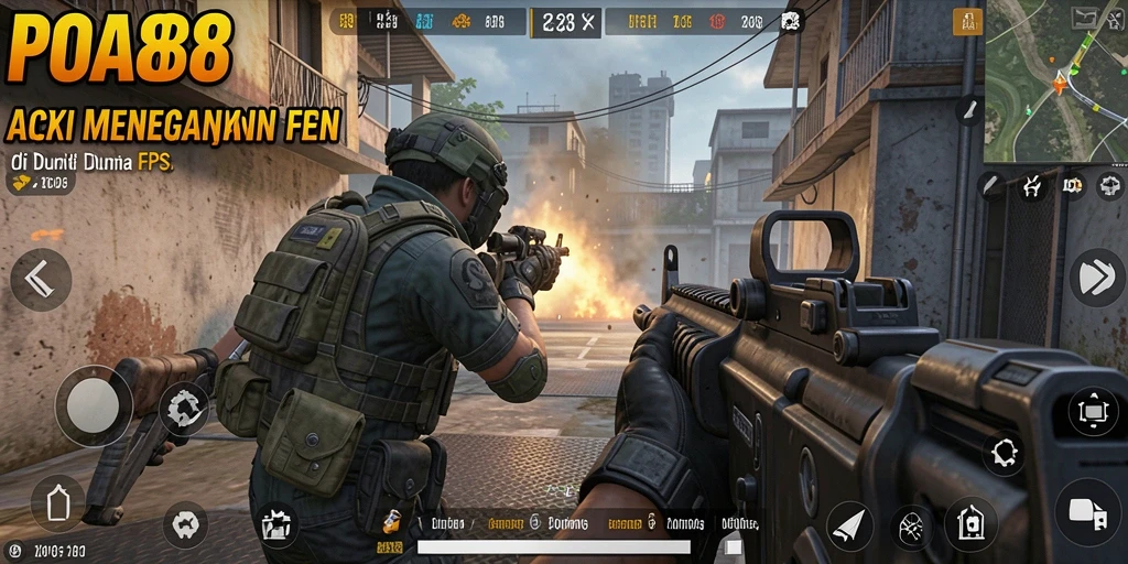 Tampilan aksi intens dalam gameplay POA88, penuh adrenalina.