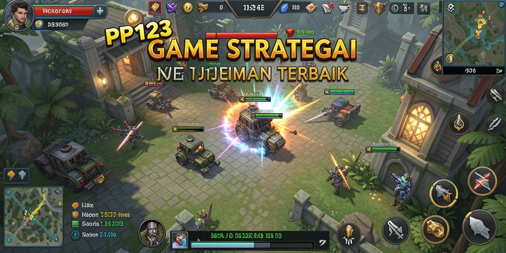 Tampilan gameplay intens dan strategi dalam PP123 yang menantang.