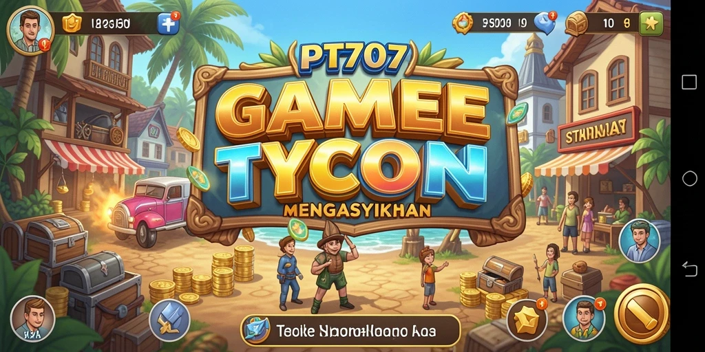 Tampilan layar utama PT707 yang menampilkan dinamika bisnis yang menarik.