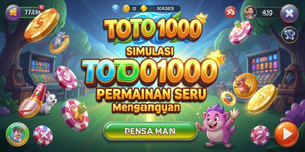 Tampilan gameplay seru dan menarik dalam TOTO1000.